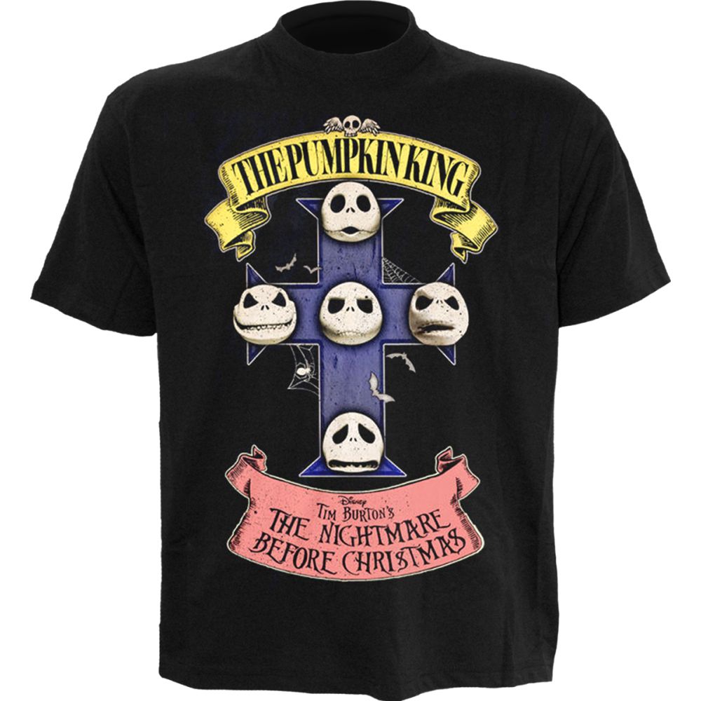 Spiral The Nightmare Before Christmas - Nbx T-shirt Homme - Noir/Orange